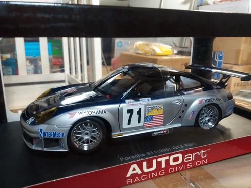 Autoart 1/18 Porsche 911 996 GT3 RSR ALMS 2005 Alex Job #71, Hobby en Vrije tijd, Modelauto's | 1:18, Zo goed als nieuw, Auto