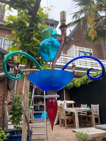 LIP Murano glazen kroonluchter eind jaren 80 beschikbaar voor biedingen