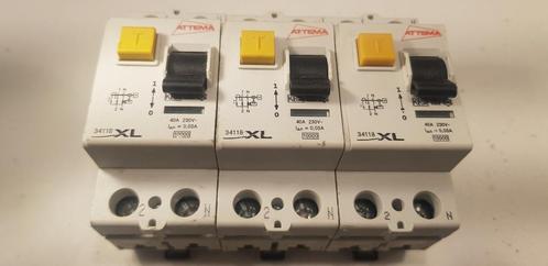 Attema Groepenkast Aardlekschakelaar XL 40A 30mA 230V (3x), Hobby en Vrije tijd, Elektronica-componenten, Gebruikt, Ophalen of Verzenden