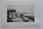 MUIDEN HAVEN VECHT ETS G.H.Boughton A. Artigue 1880 M13, Antiek en Kunst, Kunst | Etsen en Gravures, Verzenden