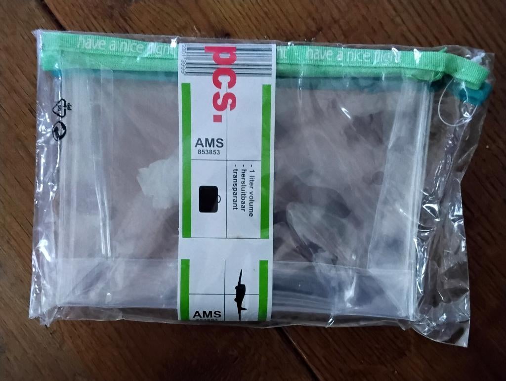 Vliegtuigtas travel bags vliegtuigzak doorzichtig 2x - nieuw, Zwart, Nieuw, Minder dan 35 cm, Minder dan 20 cm