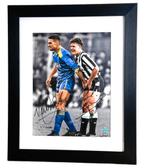 Iconische foto Paul Gascoinge en Vinnie Jones gesigneerd, Verzamelen, Ophalen of Verzenden, Foto of Kaart, Gesigneerd