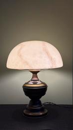 Vintage lamp tafellamp schemerlamp gemarmerde bol art deco, Ophalen of Verzenden, Zo goed als nieuw, Minder dan 50 cm
