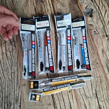 Tamiya weathering sticks sand snow mud earth en sponges beschikbaar voor biedingen
