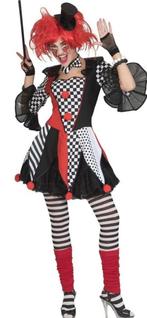 Harlekijn Jester Jurk Dames - Carnaval, Carnaval, Maat 42/44 (L), Ophalen of Verzenden, Zo goed als nieuw