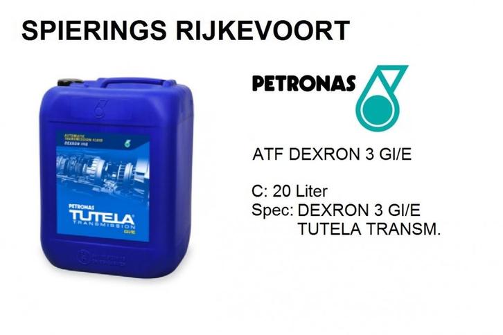 Petronas ATF TUTELA TRANSMISSION GI/E Dexron 3 GI/E 20L olie, Auto diversen, Overige Auto diversen, Ophalen of Verzenden