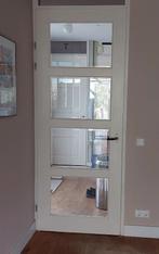 HOUTEN BINNENDEUR MET GLAS, Ophalen, Gebruikt, 80 tot 100 cm, 215 cm of meer