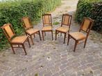 Antieke eetkamerstoelen, Huis en Inrichting, Stoelen, Ophalen, Gebruikt, Bruin