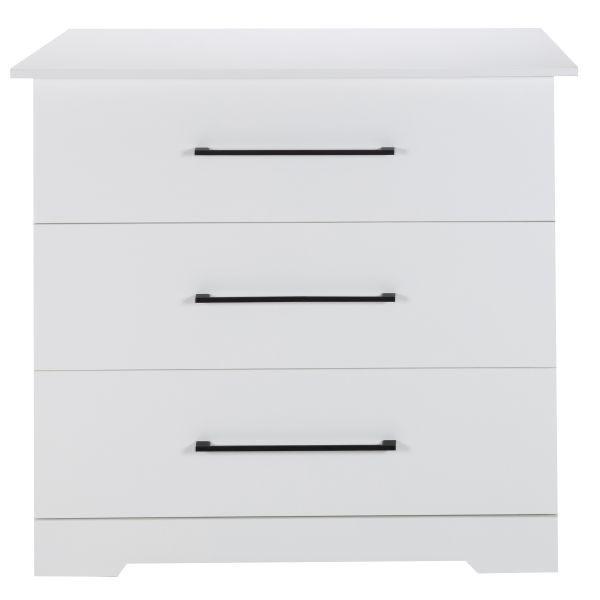 Witte Commode Jewel met 3 Laden - Zo Goed Als Nieuw!, Huis en Inrichting, Kasten | Ladekasten, Zo goed als nieuw, Minder dan 100 cm