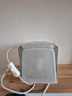 Glazen Kubus Lamp - Ijsblokjes Design, Huis en Inrichting, Lampen | Tafellampen, Ophalen, Modern, Minder dan 50 cm, Glas