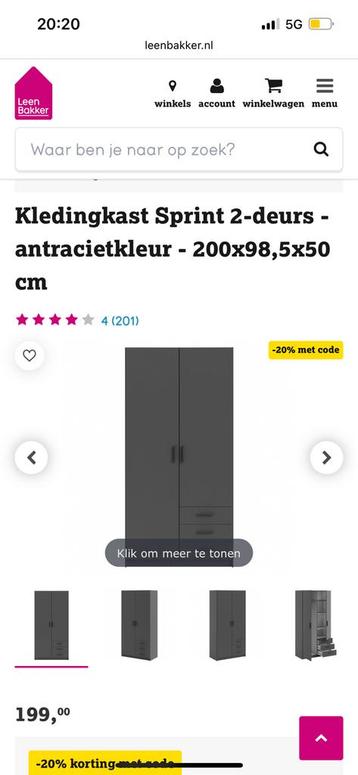 Leenbakker kledingkast Sprint