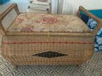Vintage rotan bankje/opbergkist, Ophalen