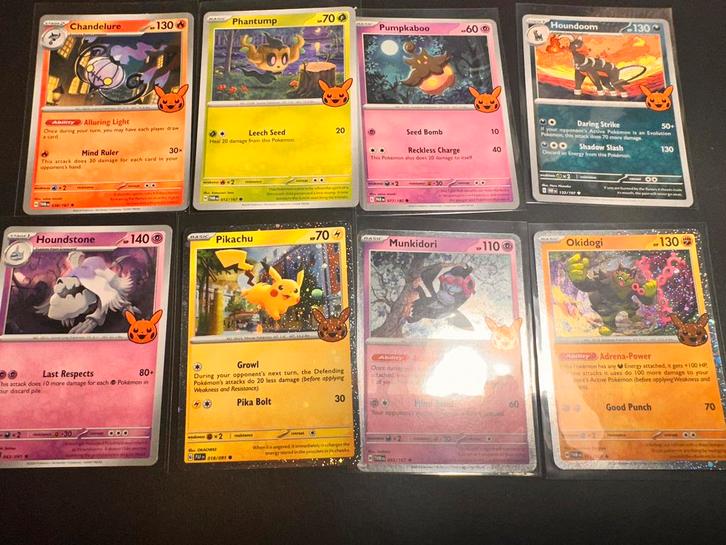 Pokemon trick or treat kaarten, Hobby en Vrije tijd, Verzamelkaartspellen | Pokémon, Zo goed als nieuw, Ophalen of Verzenden