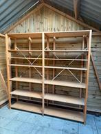 Houten Lundia kast met planken, Huis en Inrichting, Ophalen, Met plank(en), Gebruikt, 200 cm of meer