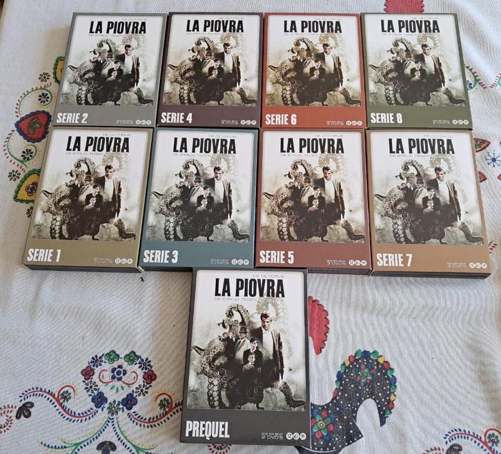 Volledige DVD-serie deel 1 t/m 8 La Piovra + preluquel deel9, Cd's en Dvd's, Dvd's | Thrillers en Misdaad, Zo goed als nieuw, Maffia en Misdaad
