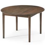 Uitschuifbare Ronde Eettafel Smoked Oak, Huis en Inrichting, Ophalen, 100 tot 150 cm, Nieuw, Vijf personen of meer