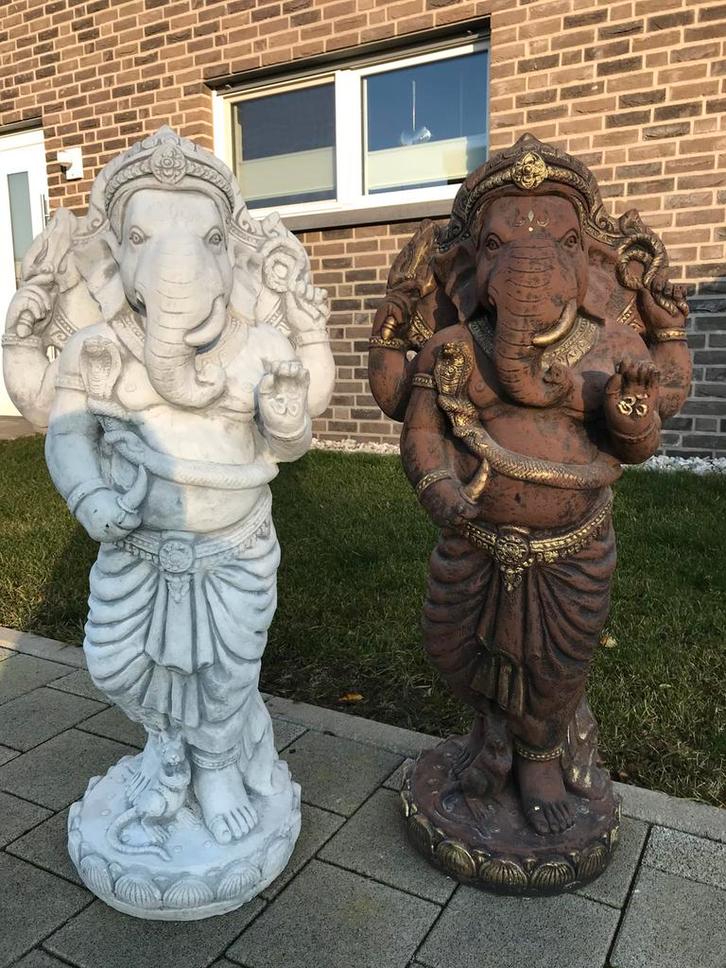Ganesha 98cm 75kg olifant Boeddha Shiva tempel beschermer, Tuin en Terras, Tuinbeelden, Nieuw, Boeddhabeeld, Beton, Ophalen