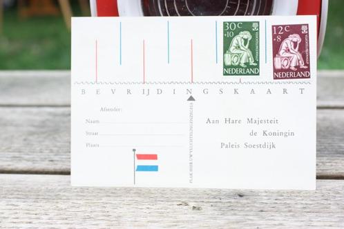 Bevrijdingskaart 5 mei 1960 Koningin Soestdijk mooi ZGAN, Verzamelen, Overige Verzamelen, Zo goed als nieuw, Ophalen of Verzenden