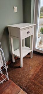 Wit Hal of Nachtkastje met Lade en Plank, Ophalen, Gebruikt, Minder dan 45 cm, 55 tot 70 cm