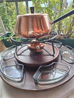 Culinox koperen fondueset vintage (compleet), Ophalen, Gebruikt, Overige materialen, Pannenset