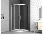 Douchescherm kwartrond 90cm, Ophalen, Zo goed als nieuw, Glas, Douche