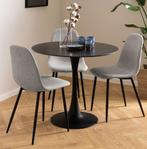 fonQ Julia Eetkamerstoel Lichtgrijs Set 4 | €60 p stuk nu, Huis en Inrichting, Stoelen, Byfonq, Byfonq, Nieuw, Ophalen of Verzenden