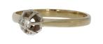 Solitair diamant 0,10ct fraaie 14k gouden dames ring liefde, Voordeelsieraden, Ophalen of Verzenden, Met edelsteen, Dame