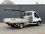 Ford Transit 2.0 TDCI EURO 6 / PICK UP / HIAB KRAAN T-CLX 01, Auto's, Bestelauto's, Euro 6, 4 cilinders, Wit, Onderhoudsboekje