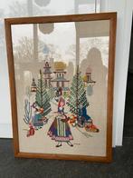 Vintage wandkleed borduurwerk Pools Russisch folklore groot, Ophalen