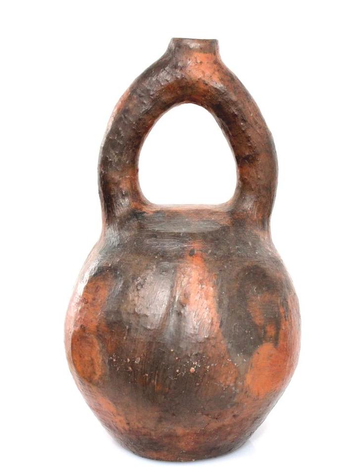 Prachtige Pre-Colombiaanse Moche Chavin Stijgbeugelfles Peru, Antiek en Kunst, Kunst | Niet-Westerse kunst, Verzenden