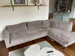 Grijze ribfluwelen WOOOD hoekbank, Huis en Inrichting, Banken | Complete zithoeken, Ophalen, Gebruikt, Stof, Modern
