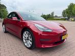 Tesla Model 3 LANG RANGE AWD 75KWH 351PK BETA/PANO/LEER/FABR, Automaat, 27 €/maand, Achterwielaandrijving, Stoelverwarming