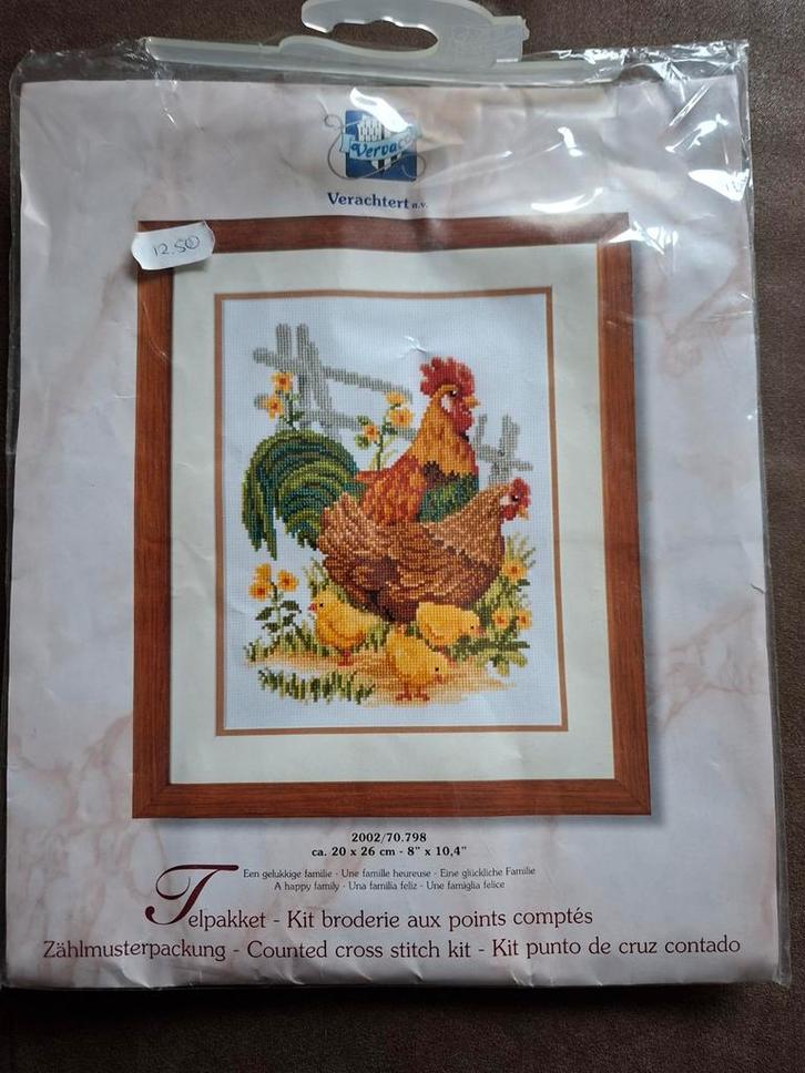 Borduurpatroon Kip met kuikens - Verachtert, Hobby en Vrije tijd, Borduren en Borduurmachines, Nieuw, Patroon, Handborduren, Ophalen of Verzenden