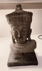 borstbeeld hardhout kleur grijs/zwart hoog 44 cm., Ophalen