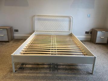 Ikea Nesttun Bedframe 180x200 - Wit Metaal - afbeelding 3