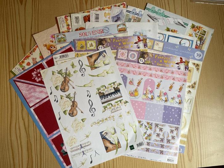 3D Knipvellen, 16 knipvellen, Hobby en Vrije tijd, Kaarten | Zelf maken, Nieuw, Knipvel, Overige thema's, Verzenden