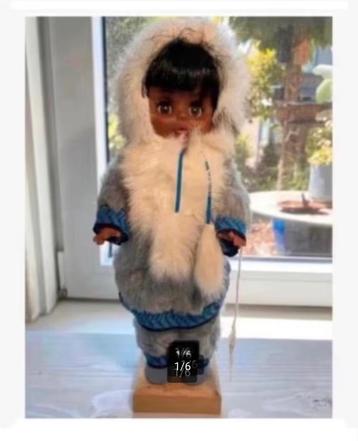 Zeldzame Eskimo pop, nieuw, 1991 gemaakt, 32 cm, Canada beschikbaar voor biedingen