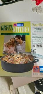 Groene Braadpan - Sola Green Kitchen Paella 28cm, Aluminium, Ophalen of Verzenden, Zo goed als nieuw, Keramische plaat