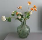 Groen vaas H 28cm x Ø 21cm x Ø 8cm bovenzijde, Ophalen of Verzenden, Minder dan 50 cm, Groen, Glas