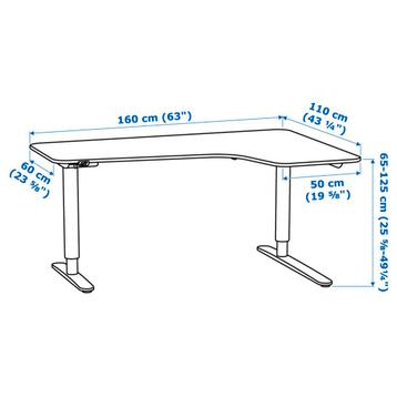 Ikea Bekant Hoekbureau wit - afbeelding 2