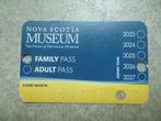 Pas, Nova Scotia museum jaarkaart, Overige merken, Overige typen, Ophalen of Verzenden, Zo goed als nieuw