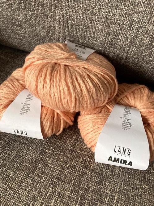 Pakket met 10 Bollen AMIRA van LANG YARNS kleur 128, Hobby en Vrije tijd, Breien en Haken, Zo goed als nieuw, Breien of Haken