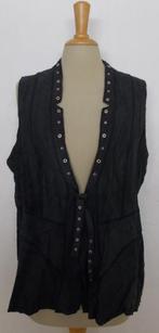 Stoer soepel leer/suede donkerblauw gilet van Gerry Weber! L, Kleding | Dames, Maat 42/44 (L), Zo goed als nieuw, Zonder mouw