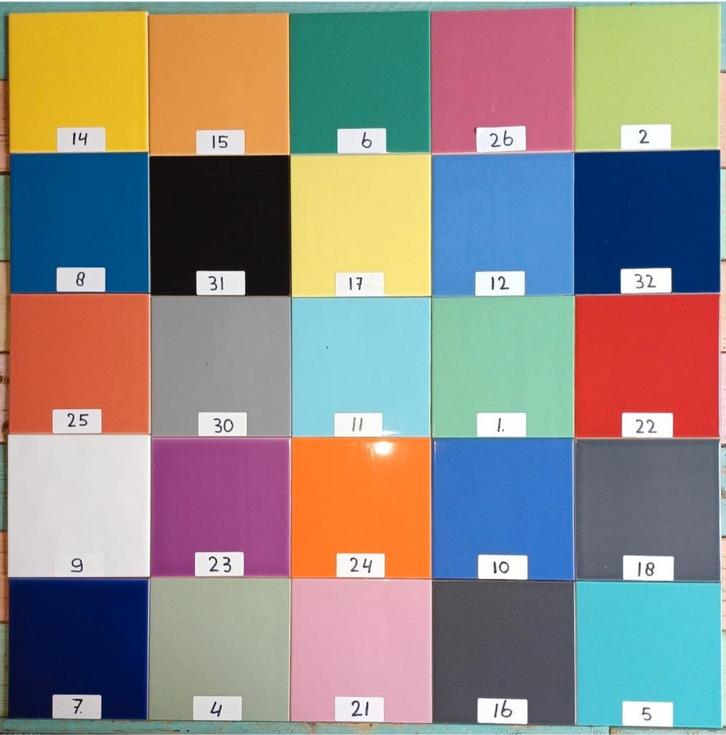 Mosa Tegels 15x15cm - 25 Kleuren - Kostprijs!, Hobby en Vrije tijd, Knutselen, Ophalen of Verzenden