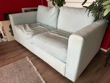 Prima 2 zits bankje ribfluweel blauw