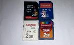 Verschillende merken 2gb sd kaart, SD, Gebruikt, Ophalen of Verzenden, Fotocamera