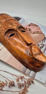 Vintage Handgesneden Afrikaans Houten Masker, Ophalen of Verzenden