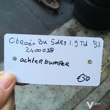 Citroen BX 1.9 TD 1993 Wagennr 2400038  Achterbumper beschikbaar voor biedingen