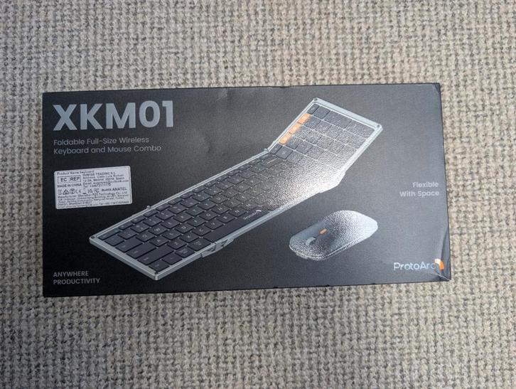 ProtoArc XK01 Toetsenbord Muis Combo - Nieuwstaat, Computers en Software, Toetsenborden, Zo goed als nieuw, Qwerty, Draadloos