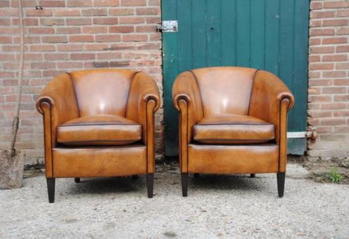 schapenleren fauteuil, Huis en Inrichting, Fauteuils, Nieuw, Leer, Ophalen